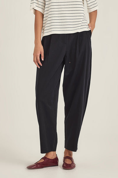 SILLS TOMMIE PANT TENCEL MODAL COTTON LINEN NAVY PANT