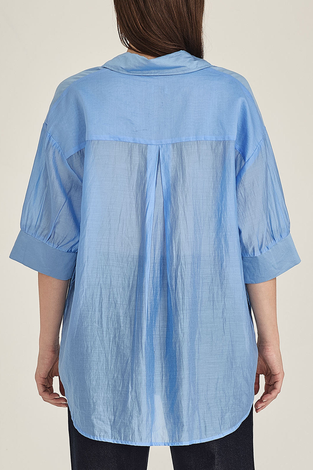 SILLS MILLIE BUTTON DOWN BLOUSE SKY BLUE