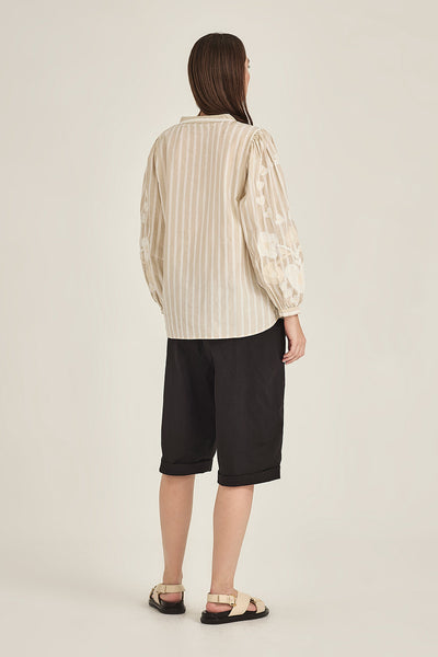 SILLS MACY SHORTS BLACK WITH CREAM DRAWSTRING