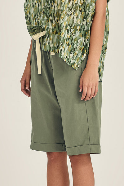 SILLS MACY SHORTS KHAKI WITH CREAM DRAWSTRING