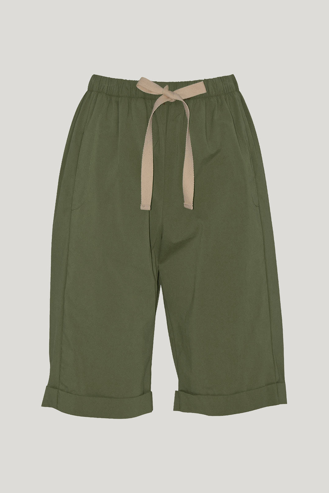 SILLS MACY SHORTS KHAKI WITH CREAM DRAWSTRING