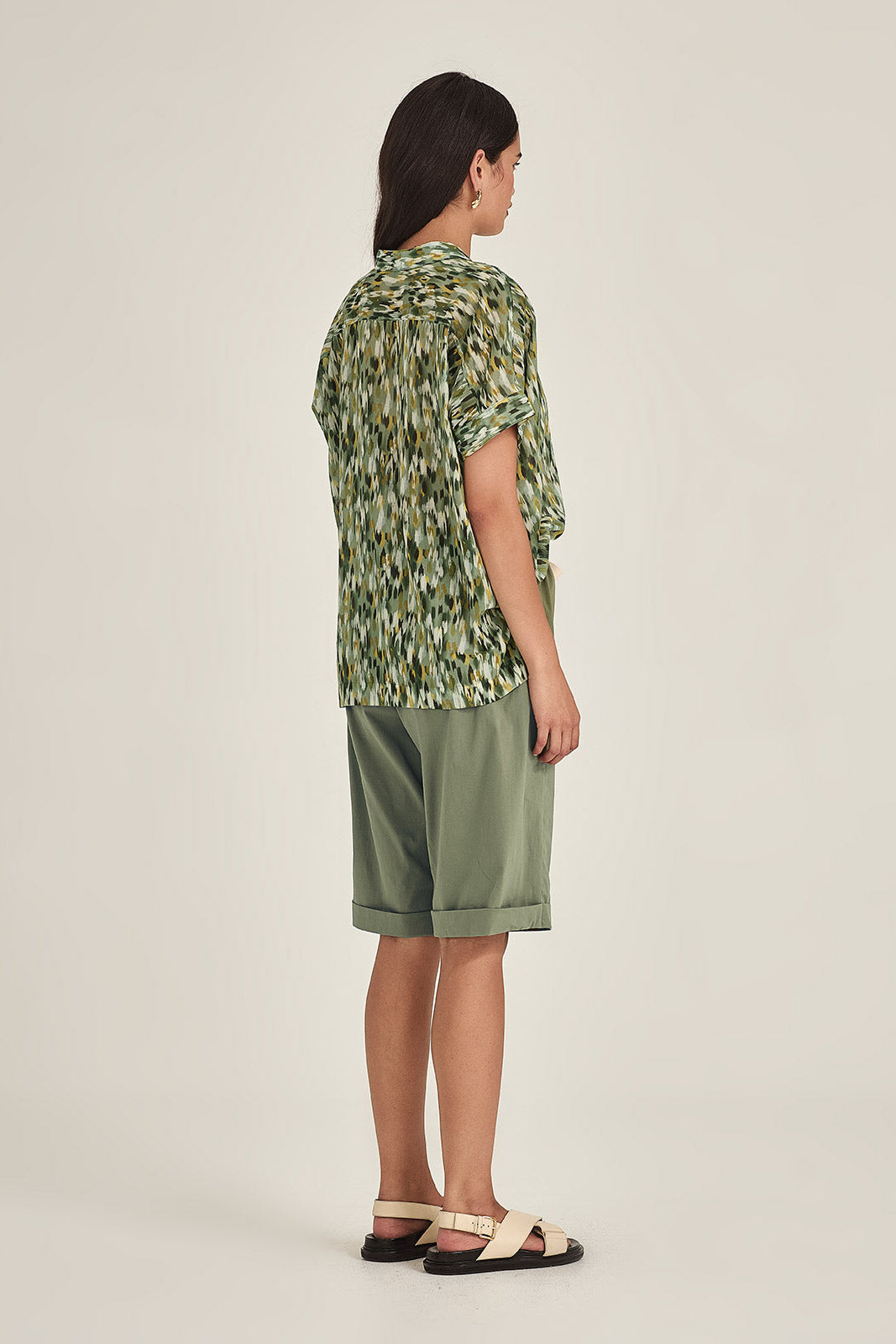 SILLS MACY SHORTS KHAKI WITH CREAM DRAWSTRING