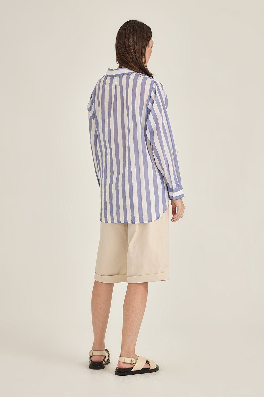 SILLS MACY SHORTS STONE WITH CREAM DRAWSTRING