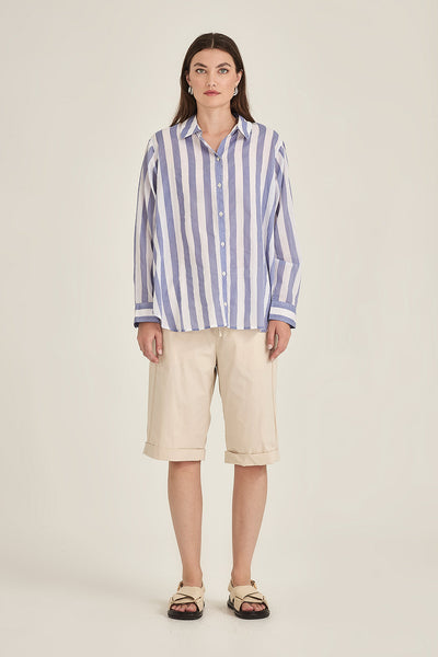 SILLS MACY SHORTS STONE WITH CREAM DRAWSTRING