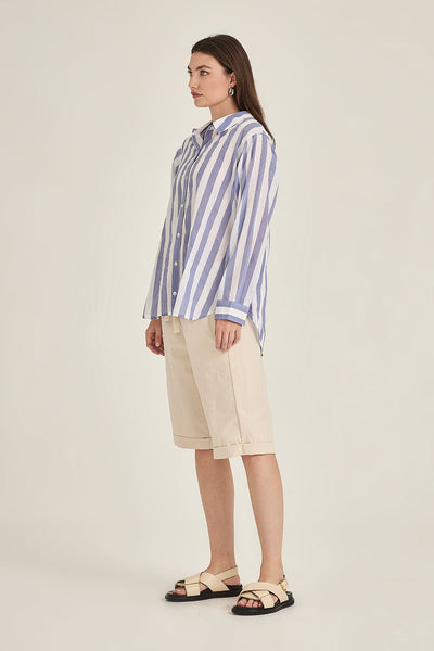SILLS MACY SHORTS STONE WITH CREAM DRAWSTRING