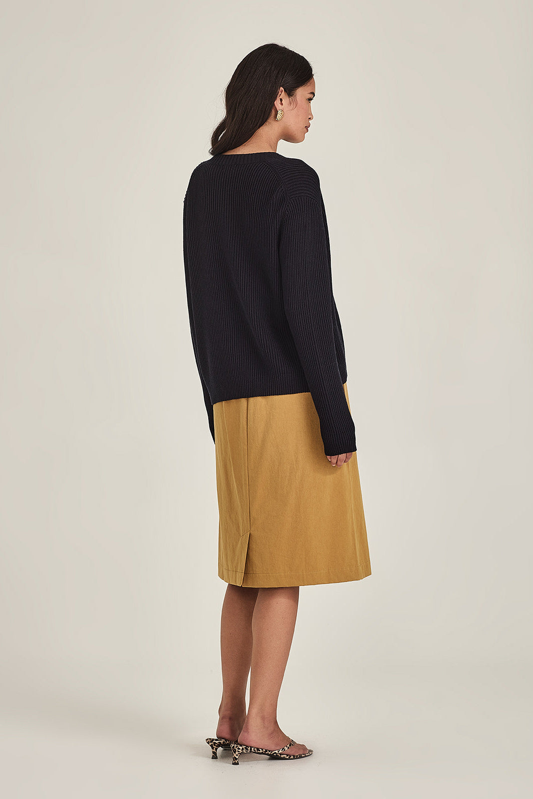 SILLS LEAH STRAIGHT SKIRT COTTON MIDI MINI SKIRT