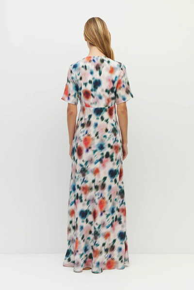 JULIETTE HOGAN SPENCER DRESS SILK POLYESTER MAXI DRESS
