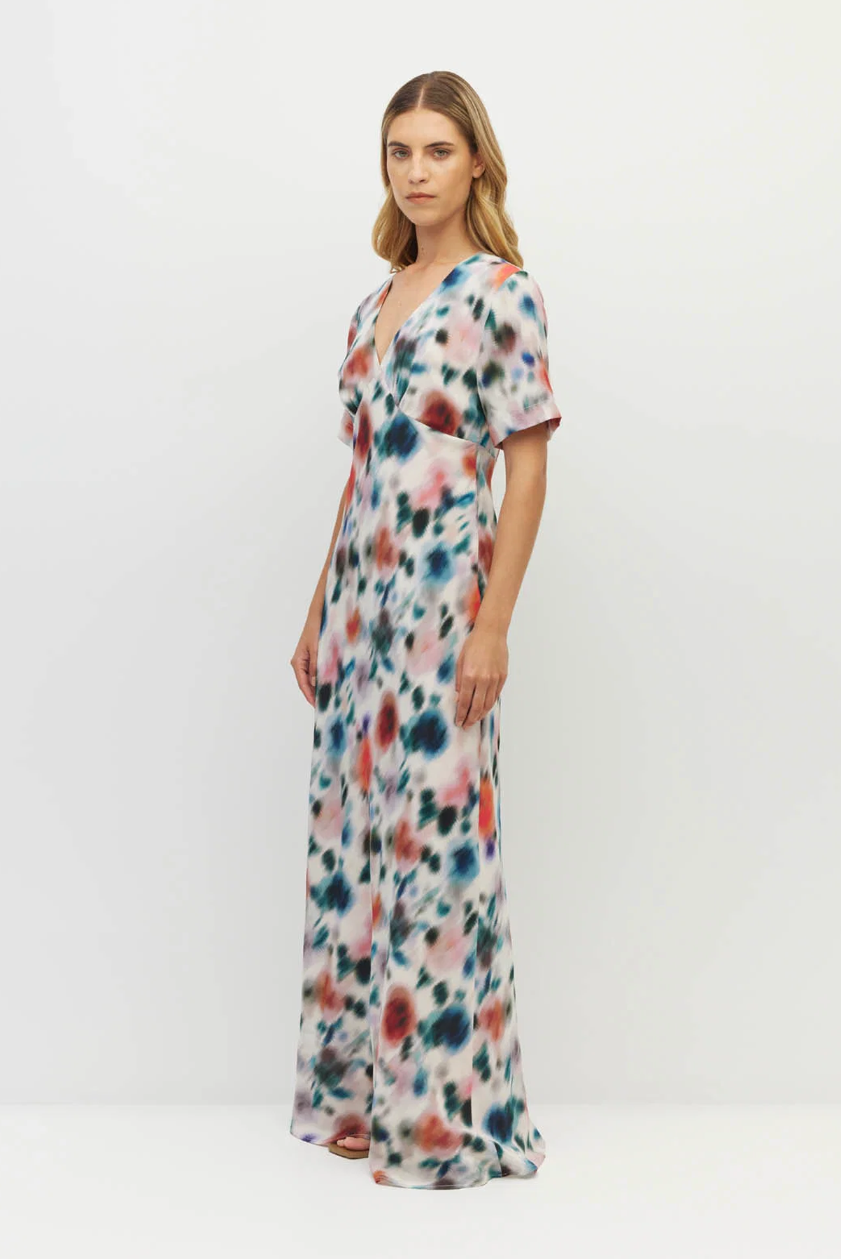 JULIETTE HOGAN SPENCER DRESS SILK POLYESTER MAXI DRESS
