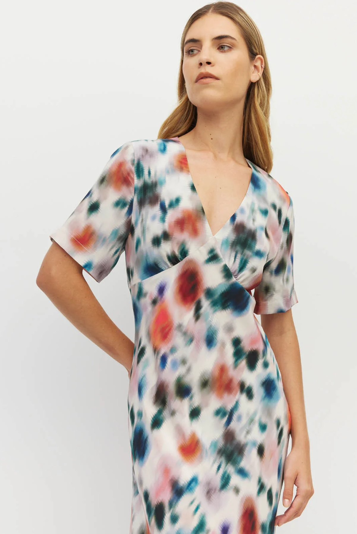 JULIETTE HOGAN SPENCER DRESS SILK POLYESTER MAXI DRESS
