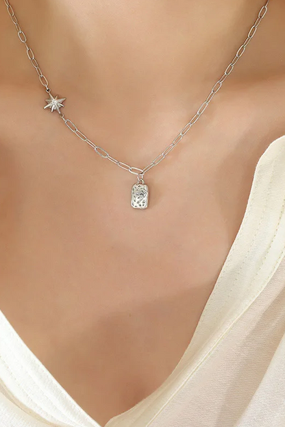 STAR & TREASURE BOX PENDANT NECKLACE