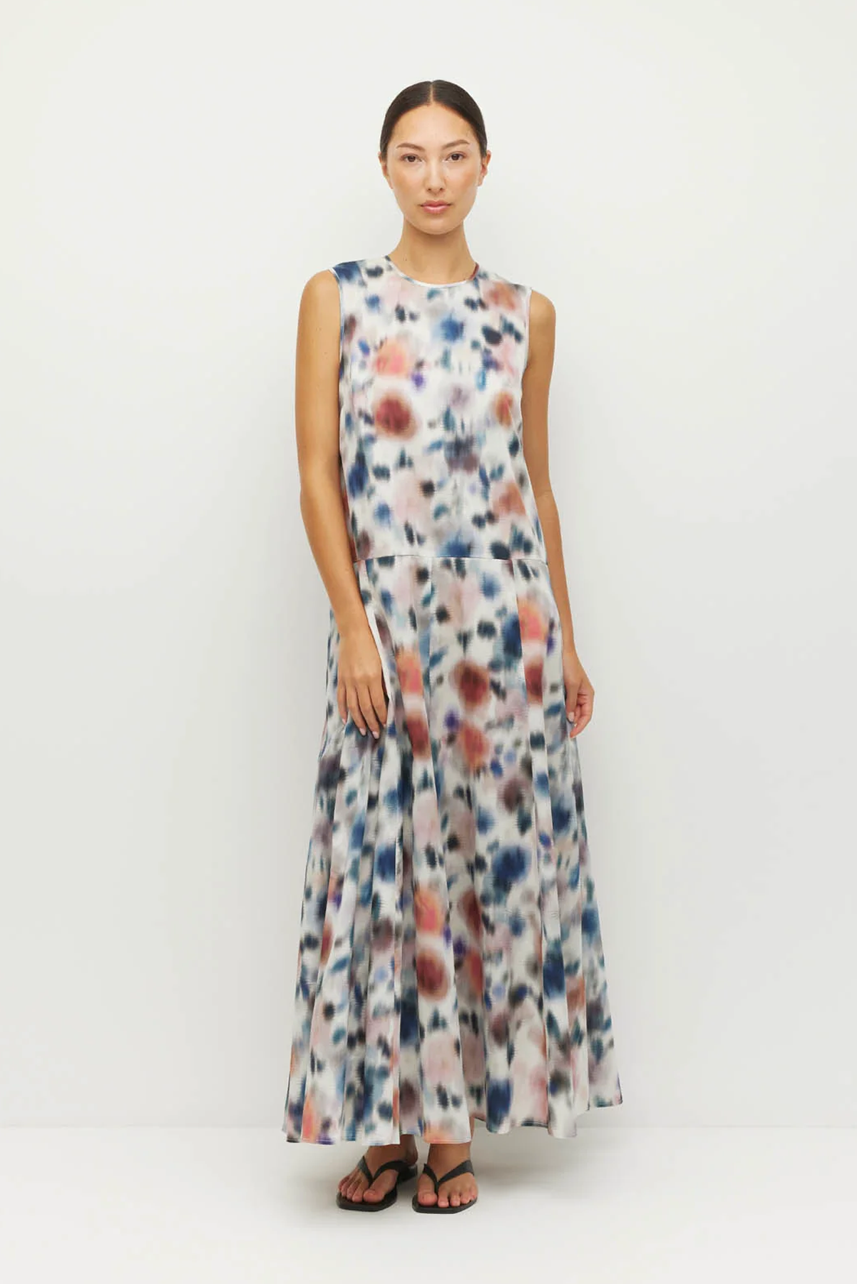 JULIETTE HOGAN SYMI DRESS COTTON FLORAL MAXI DRESS
