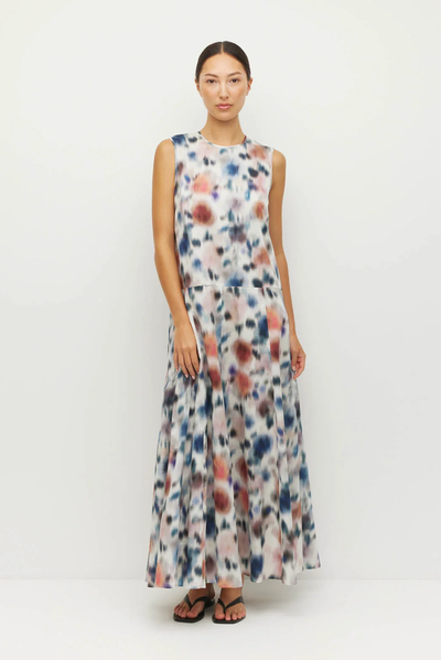 JULIETTE HOGAN SYMI DRESS COTTON FLORAL MAXI DRESS