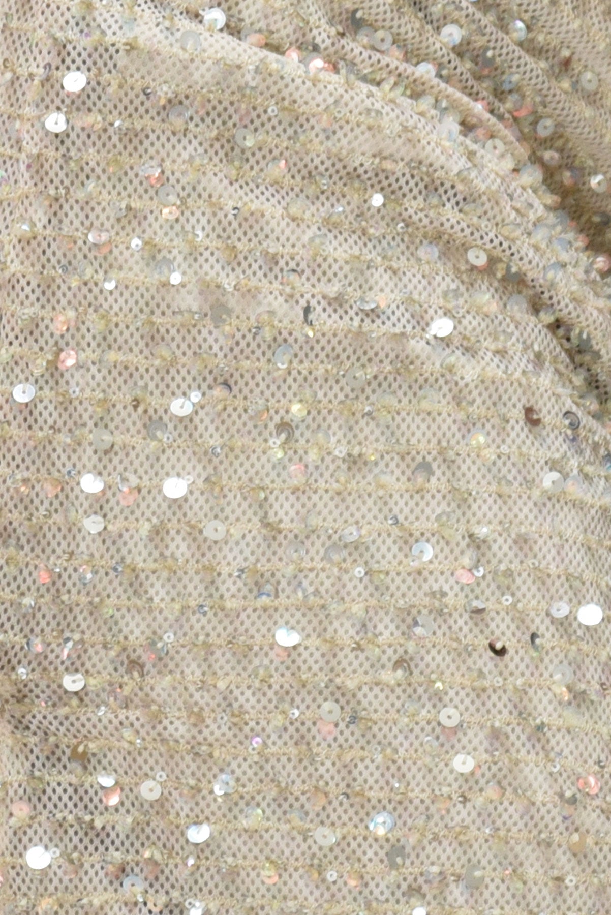 TRELISE COOPER SHIMMY AND SHINE TOP NATURAL POLYESTER SEQUIN SILVER