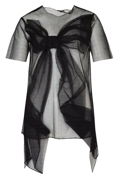 TRELISE COOPER THATS HOW WE BOW TOP BLACK SHEER TEE