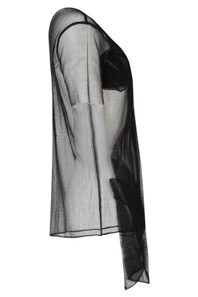 TRELISE COOPER THATS HOW WE BOW TOP BLACK SHEER TEE