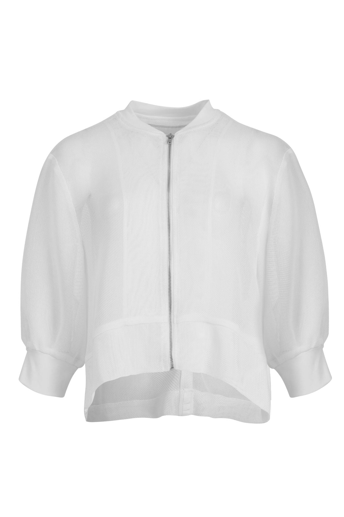 TRELISE COOPER CROP DEAD GORGEOUS JACKET BLACK WHITE JACKET SHEER LAYER ACETATE POLYESTER ARM COVER