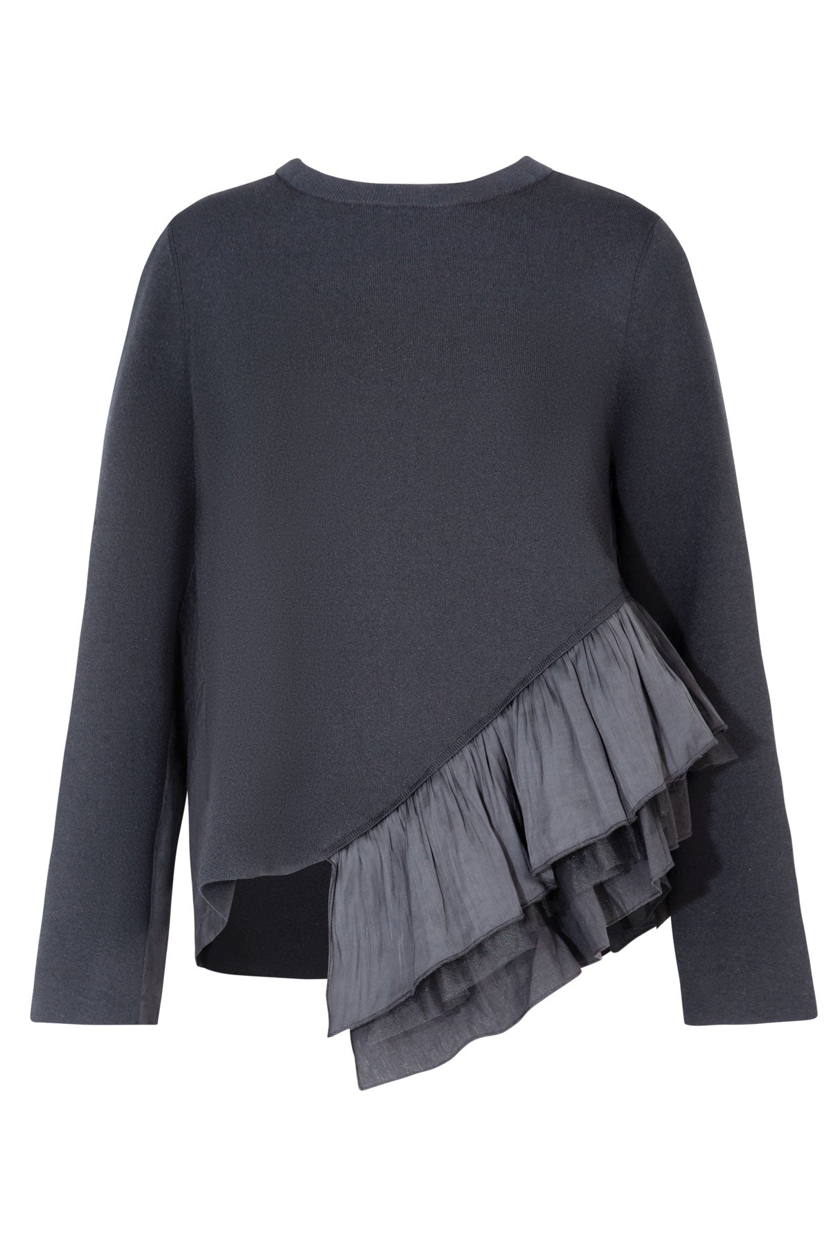 TRELISE COOPER RUFFLE AND GO JUMPER POLYESTER VISCOSE BLACK TOP