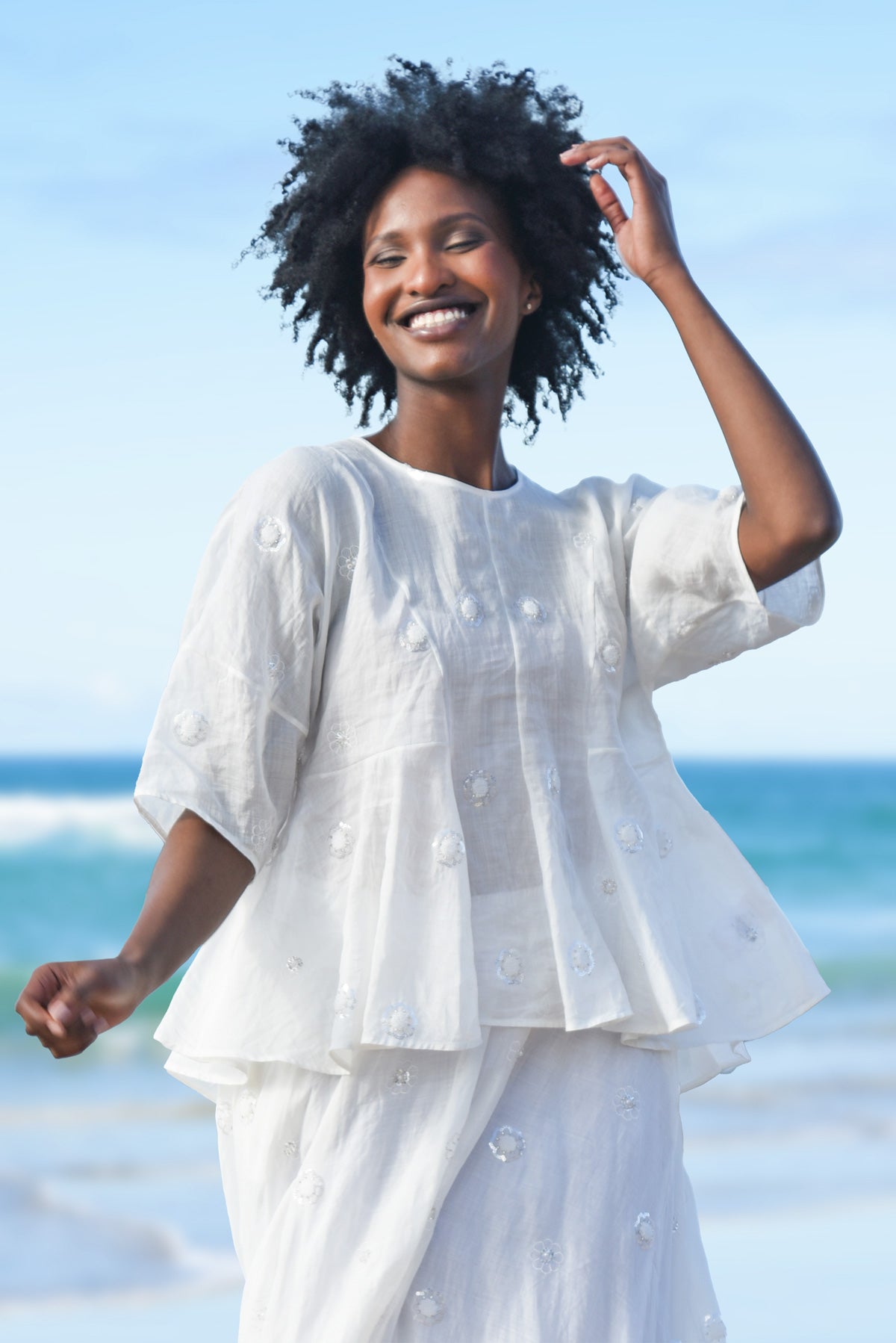 SAY A LITTLE FLARE TOP