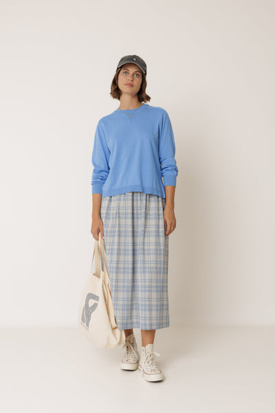 INDI AND COLD BAO KNIT SWEATER COTTON BLUE 
