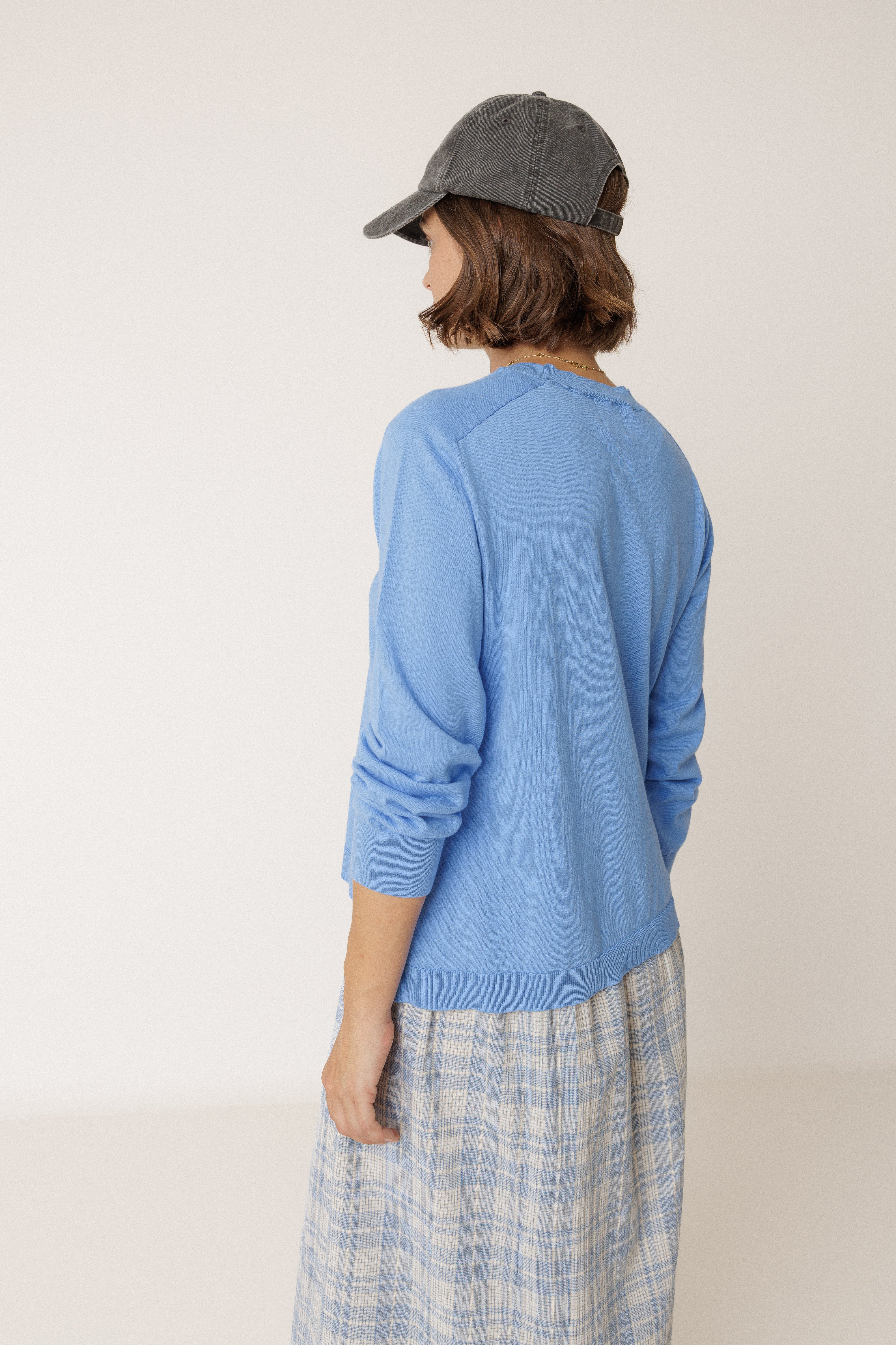 INDI AND COLD BAO KNIT SWEATER COTTON BLUE 