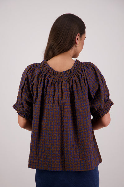 BRIARWOOD TAMMY TOP BROWN INK COTTON