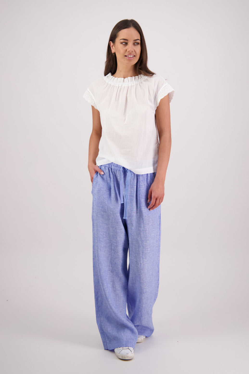 BRIARWOOD TODDY PANT SKY BLUE LINEN PANT