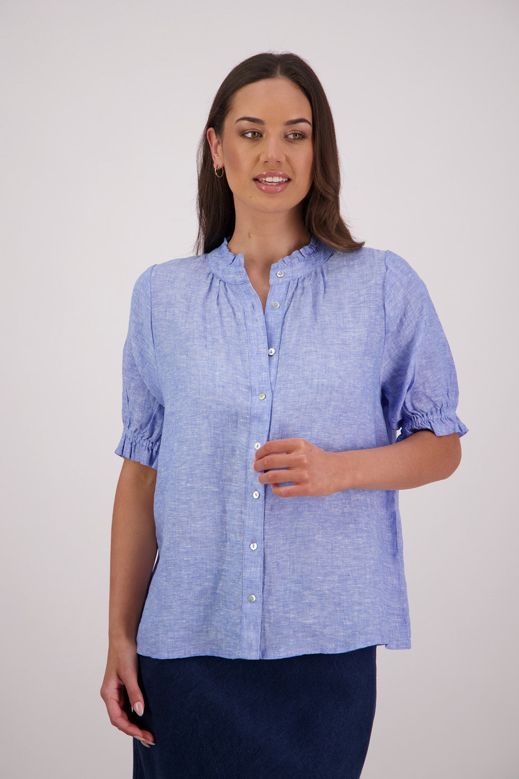 BRIARWOOD TOM TOP COTTON SKY BLUE SHIRT