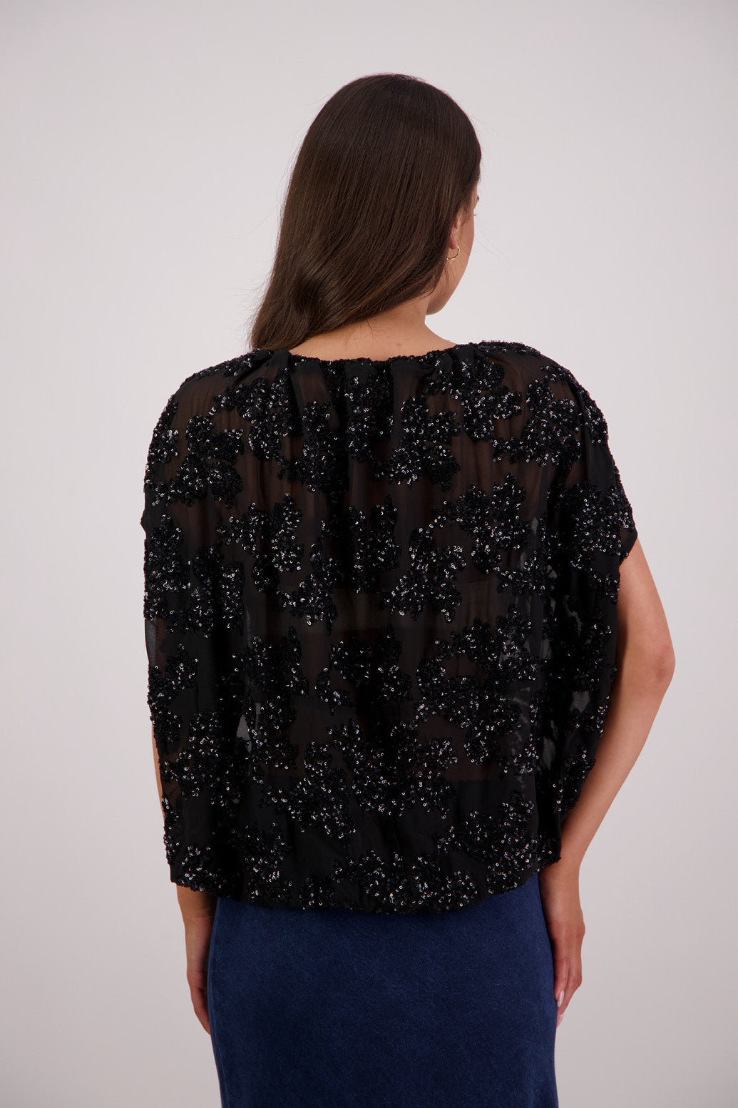 BRIARWOOD TULIA TOP BLACK SEQUIN TOP 