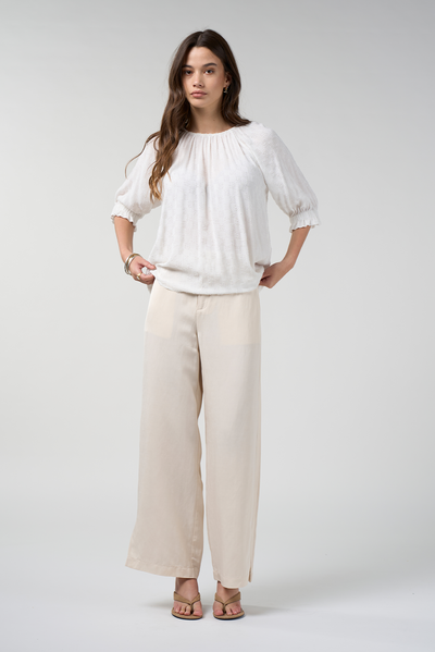 LOOBIES STORY VANYA TOP VISCOSE RAYON WHITE BLOUSE