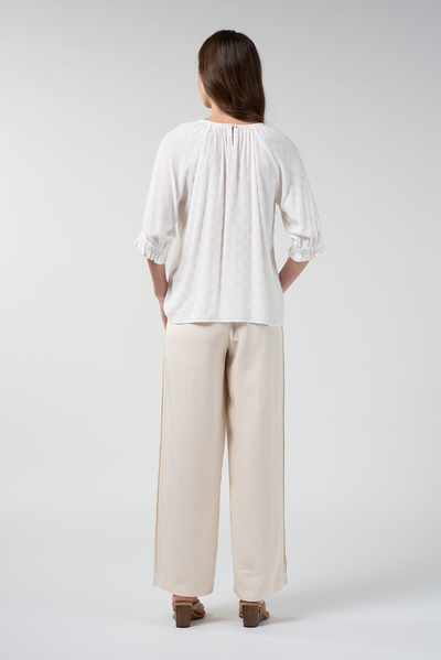 LOOBIES STORY VANYA TOP VISCOSE RAYON WHITE BLOUSE