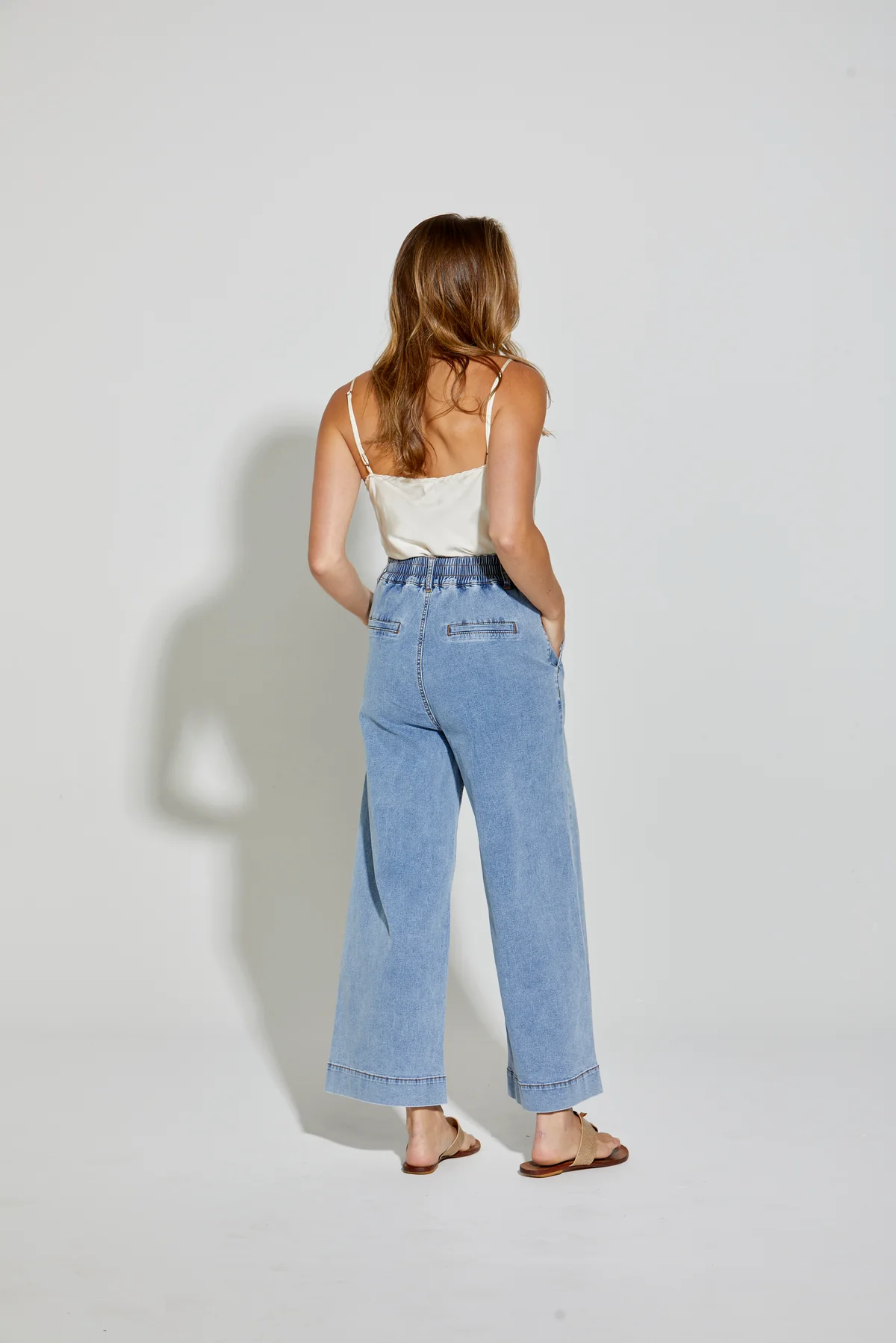 NEW LONDON JEANS ARNOS JEAN BLUE DENIM HIGH RISE STRETCH PANT