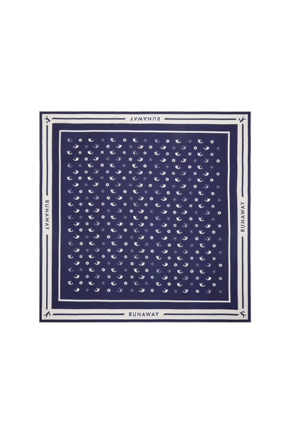 WHALE FLORAL CLASSIC SILK SCARF