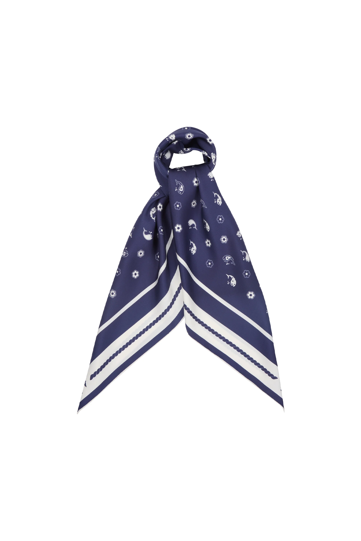 WHALE FLORAL CLASSIC SILK SCARF