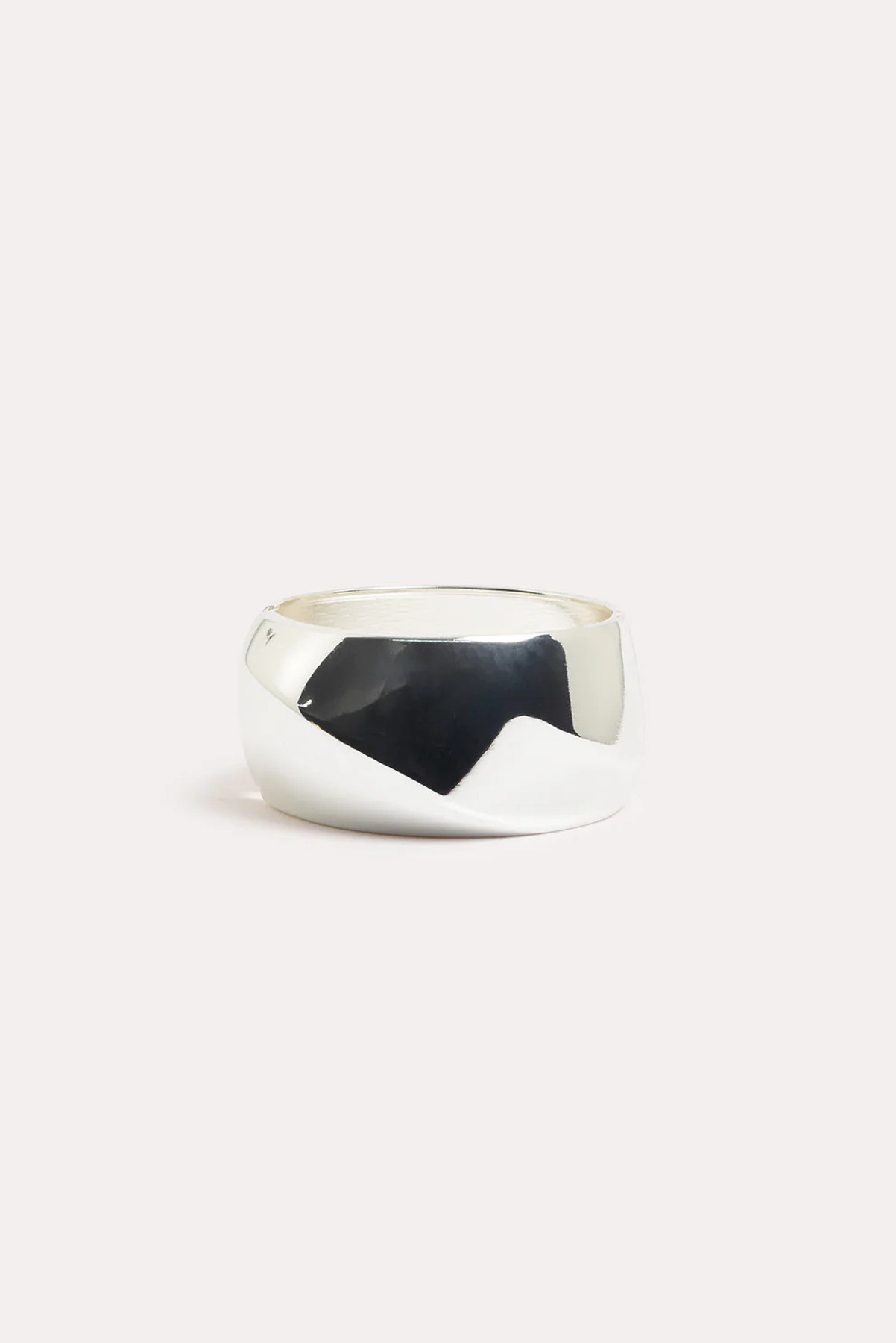 ADORNE METAL EVENT CUFF SILVER BANGLE BRACELET 