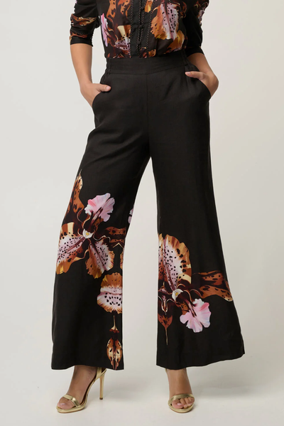 ONCE WAS WILLOW PANT LINEN VISCOSE FLORAL PANT
