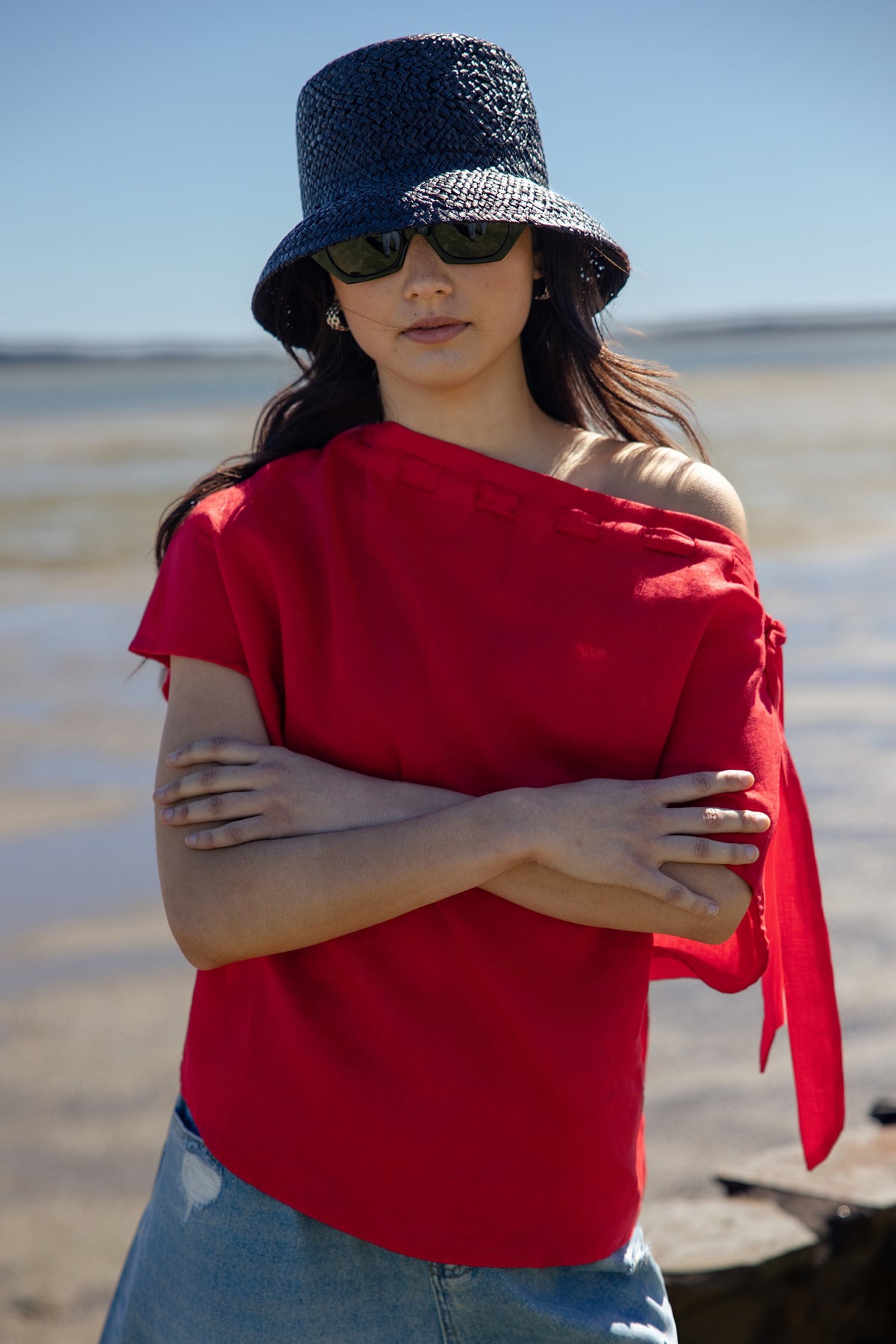 RAY LINEN TOP
