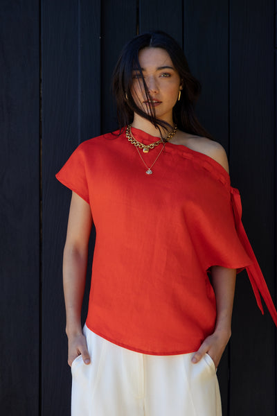 RAY LINEN TOP