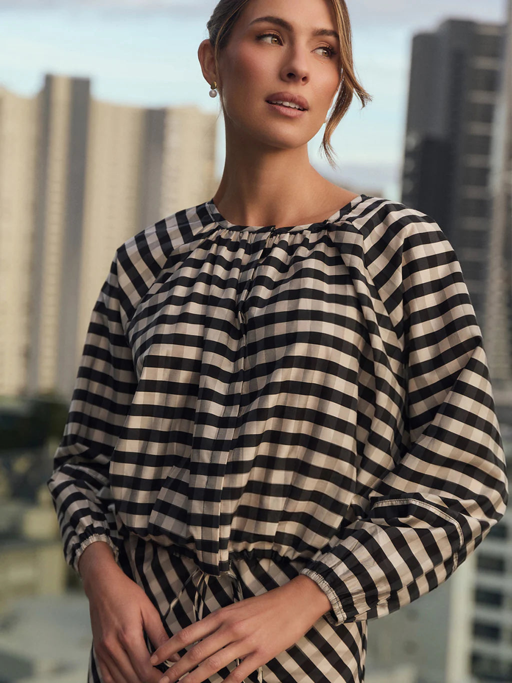 YASMINE GINGHAM TOP