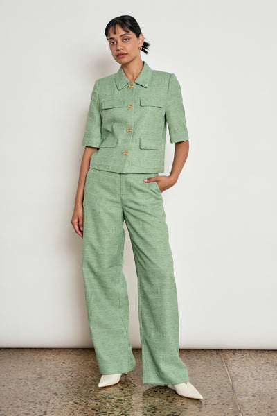 ZOE KRATZMANN DRIFTLINE PANT POLYESTER PANT GREEN APPLE TROUSER
