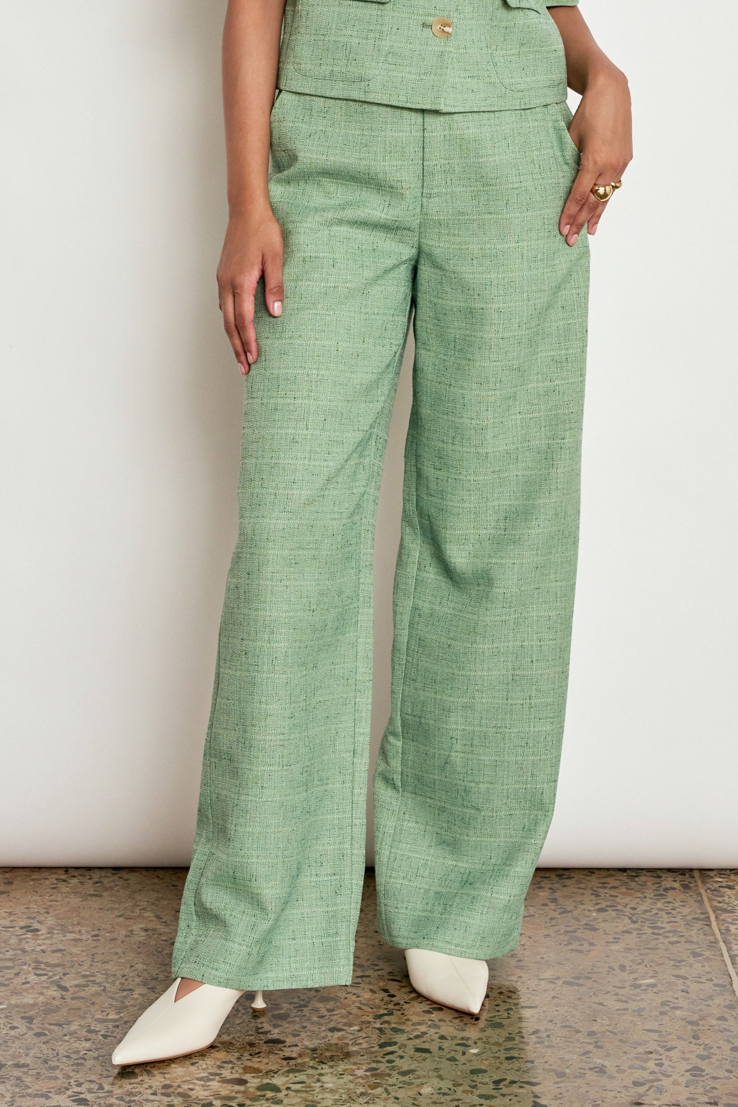 ZOE KRATZMANN DRIFTLINE PANT POLYESTER PANT GREEN APPLE TROUSER