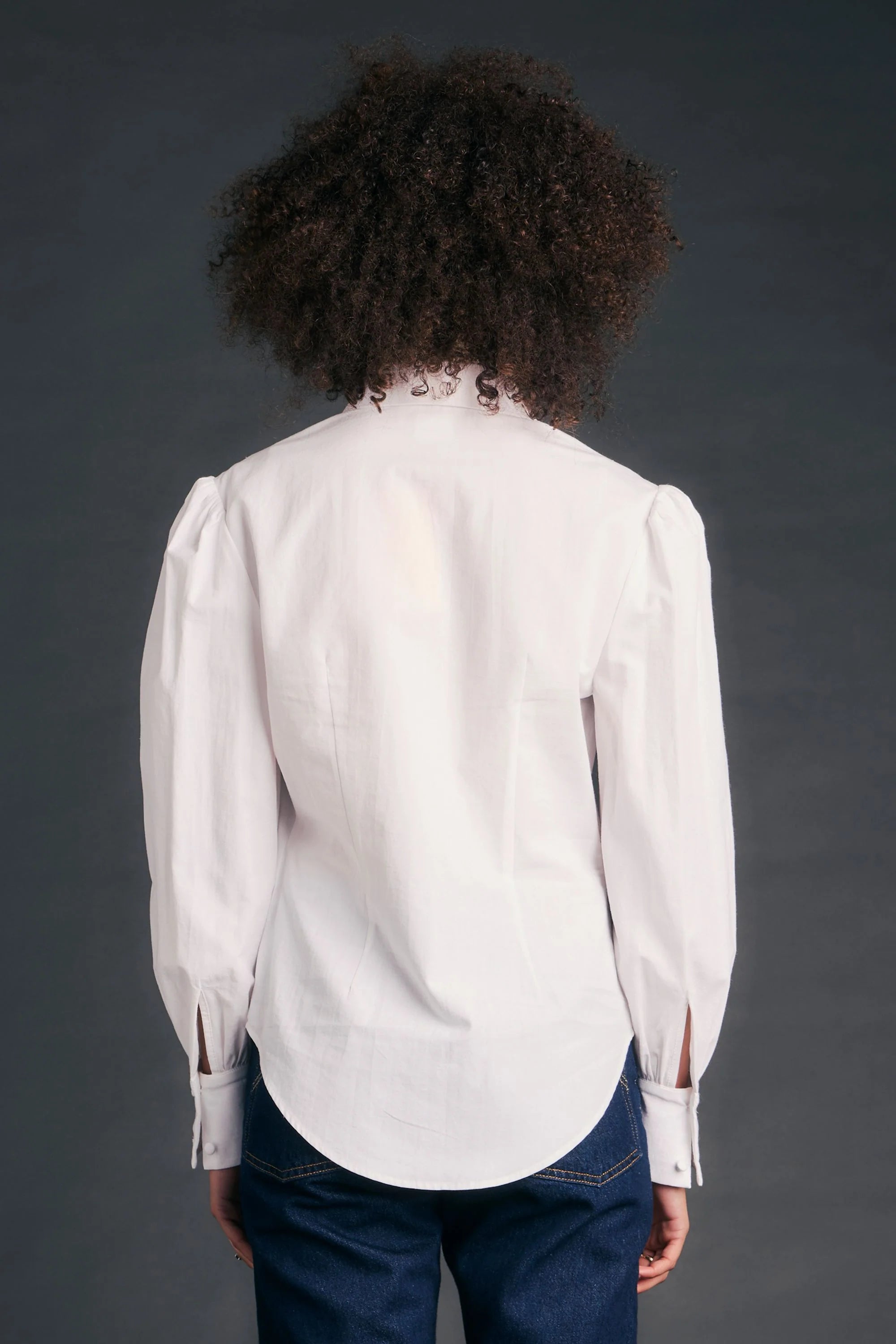 KAREN WALKER PREMIER SHIRT WHITE COTTON TOP BLOUSE