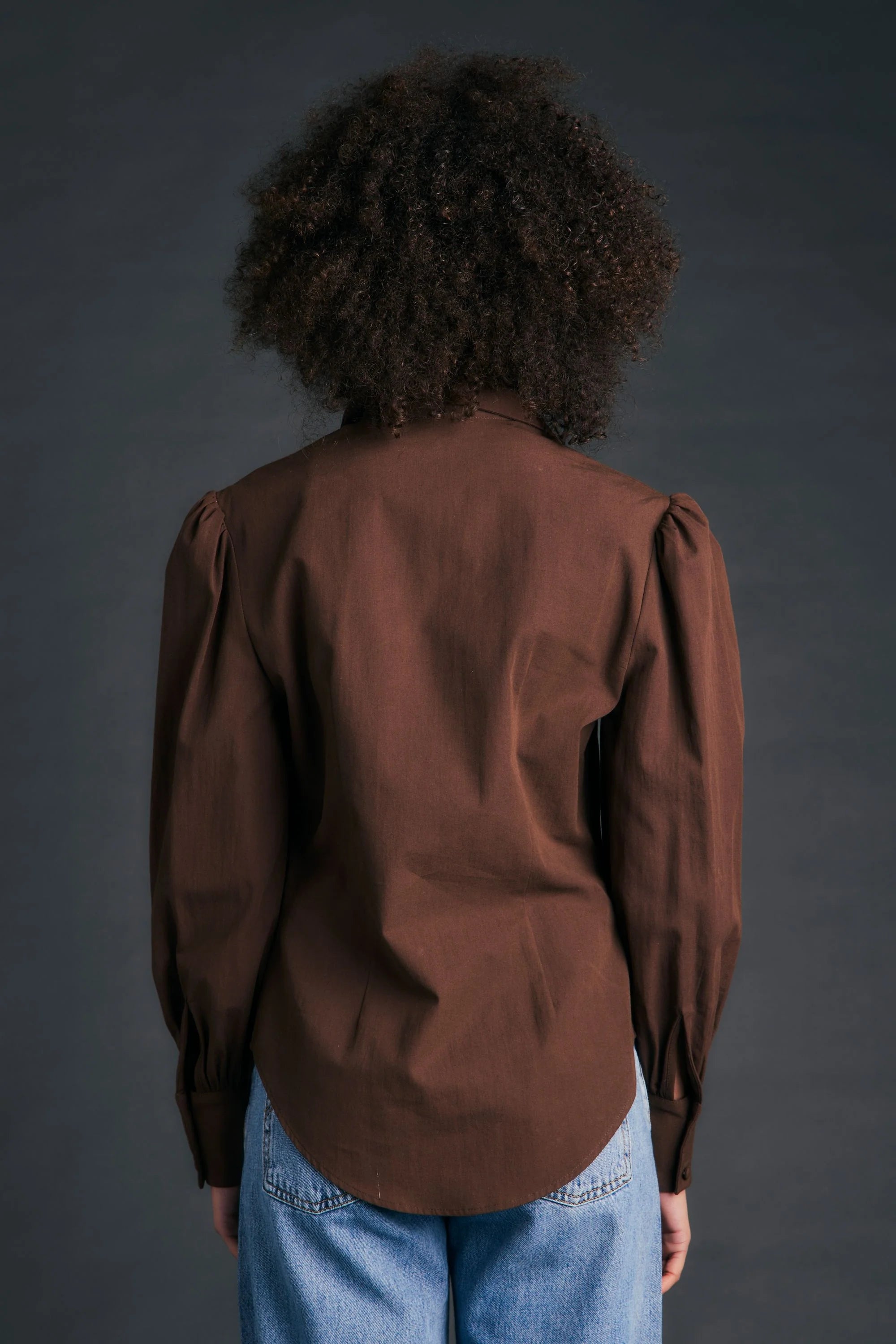 KAREN WALKER PREMIER SHIRT COTTON BROWN CHOCOLATE