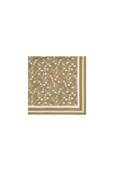 WHIMSY FLORAL CLASSIC SCARF OLIVE