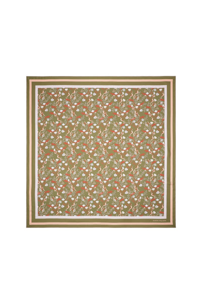 WHIMSY FLORAL CLASSIC SCARF OLIVE