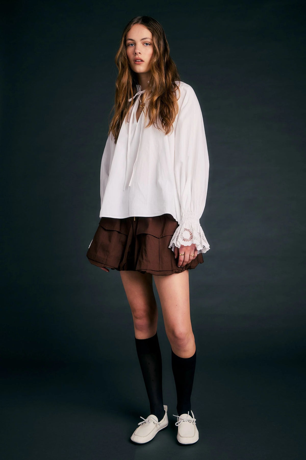 KAREN WALKER IVY BLOUSE WHITE COTTON