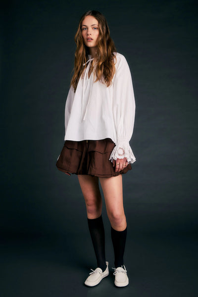 KAREN WALKER IVY BLOUSE WHITE COTTON