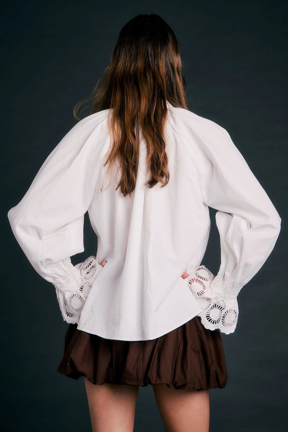 KAREN WALKER IVY BLOUSE WHITE COTTON