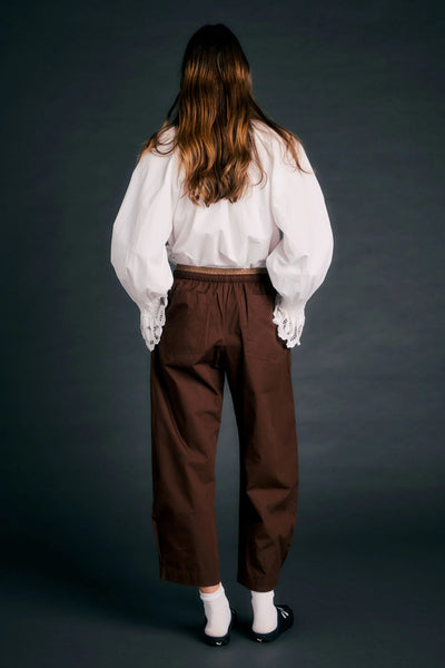 KAREN WALKER MAVERICK PANTS BROWN COTTON TROUSER