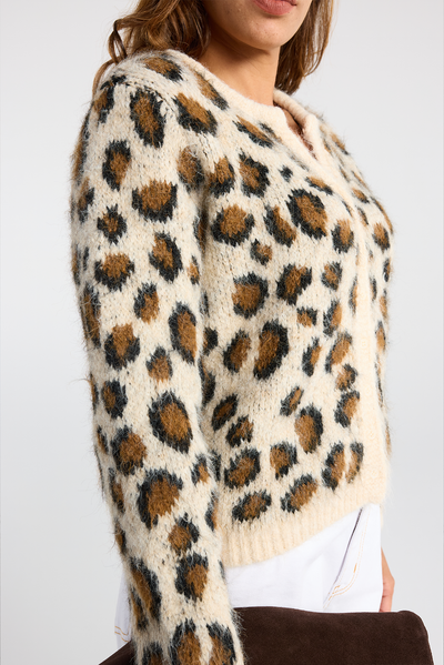 LEOPARD CARDI
