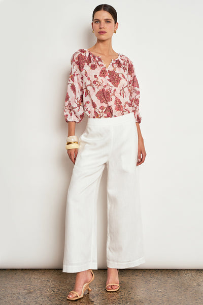 ZOE KRATZMANN VOW TOP COTTON ROSE PAISLEY BLOUSE